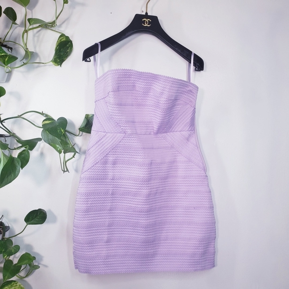 HONEY PUNCH Lavender Tube Bodycon Bandage Dress L - Picture 2 of 12